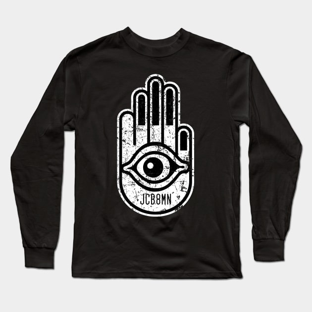 JC B8MN Hamsa Hand Logo Long Sleeve T-Shirt by Jen Bateman